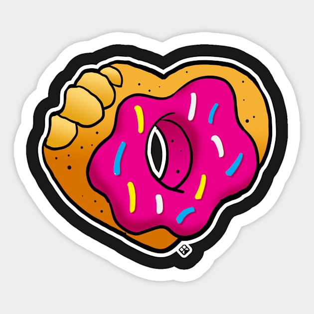 Donut Heart Sticker by btoonz